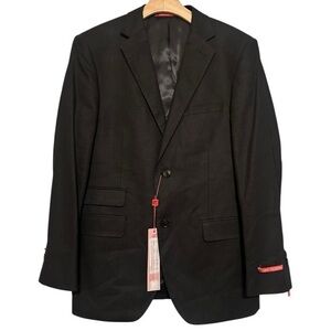 Gino Valentino Suit NWT Men’s Size 38 S Black Single Breasted Jacket 30 S Pants